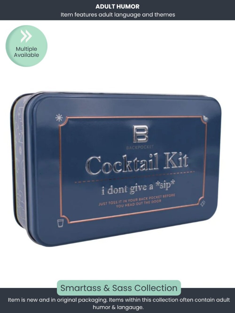 Backpocket Cocktail Kit – “I Don’t Give a Sip”
